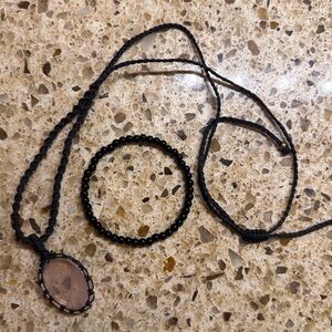 (Free w. bundle) Black and Pink Jewelry Set